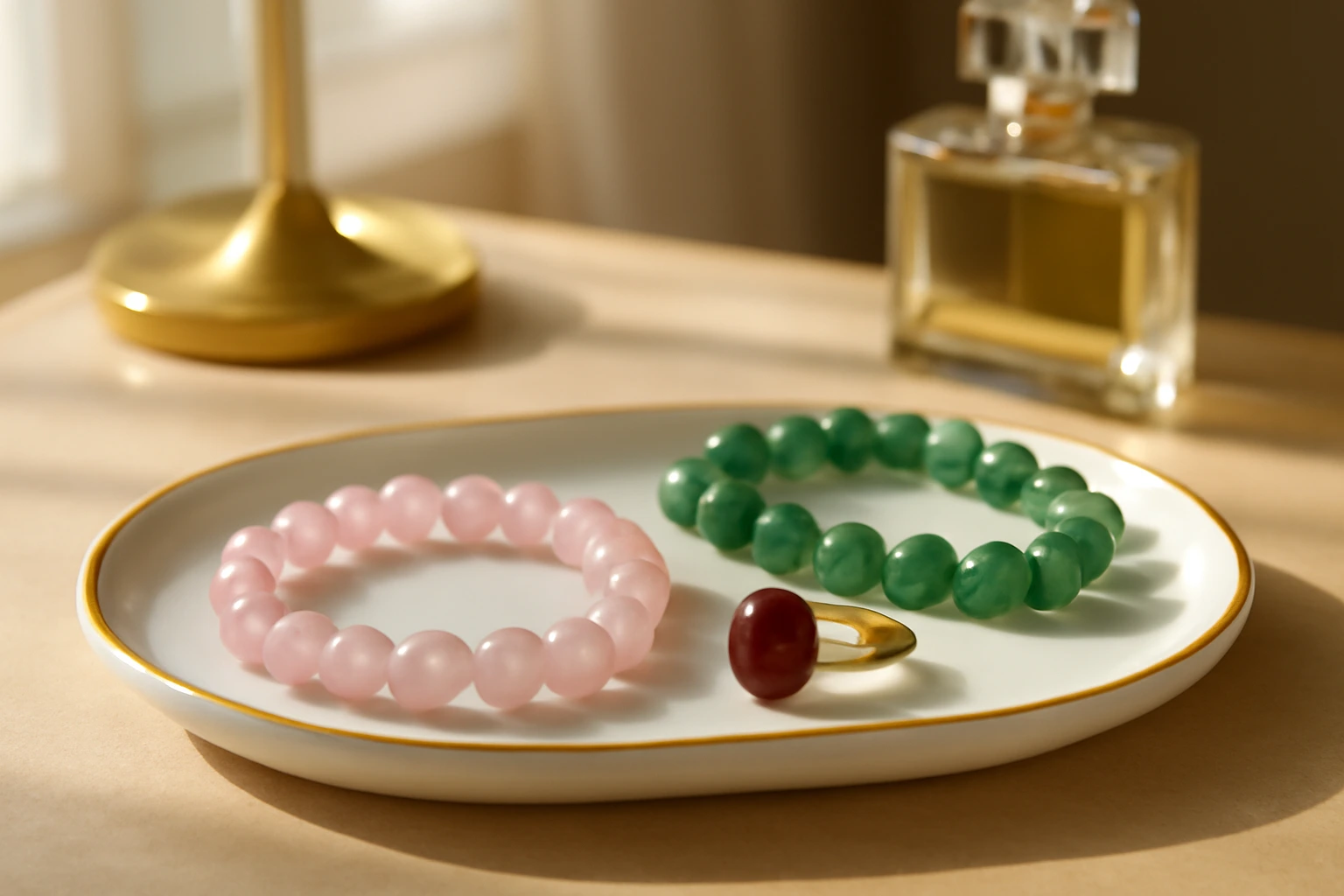 Đá hợp mệnh Hỏa: ruby, garnet, thạch anh hồng, thạch anh tím và đá xanh lá tương sinh