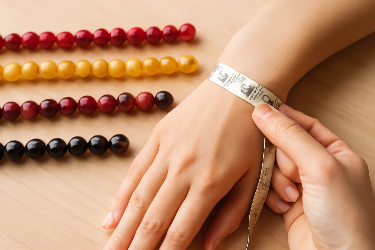 Chọn size hạt vòng tay phong thủy theo cổ tay: 6, 8, 10, 12 hay 14 ly mới vừa